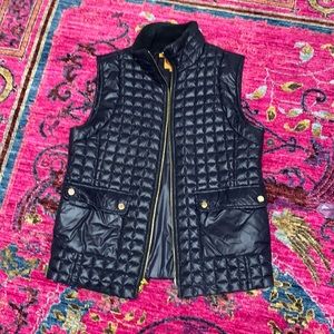 Tory Burch Quilted Vest Dark Navy